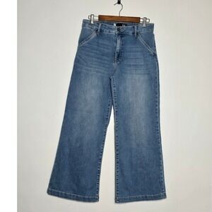 KUT from the Kloth Womens Meg Fab Ab Wide Leg Jeans Size 8 Blue Hi Rise Stretch